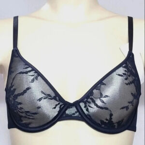 36C Maidenform Lace‎ Embellished One Fabulous Fit Bra Black NWT
